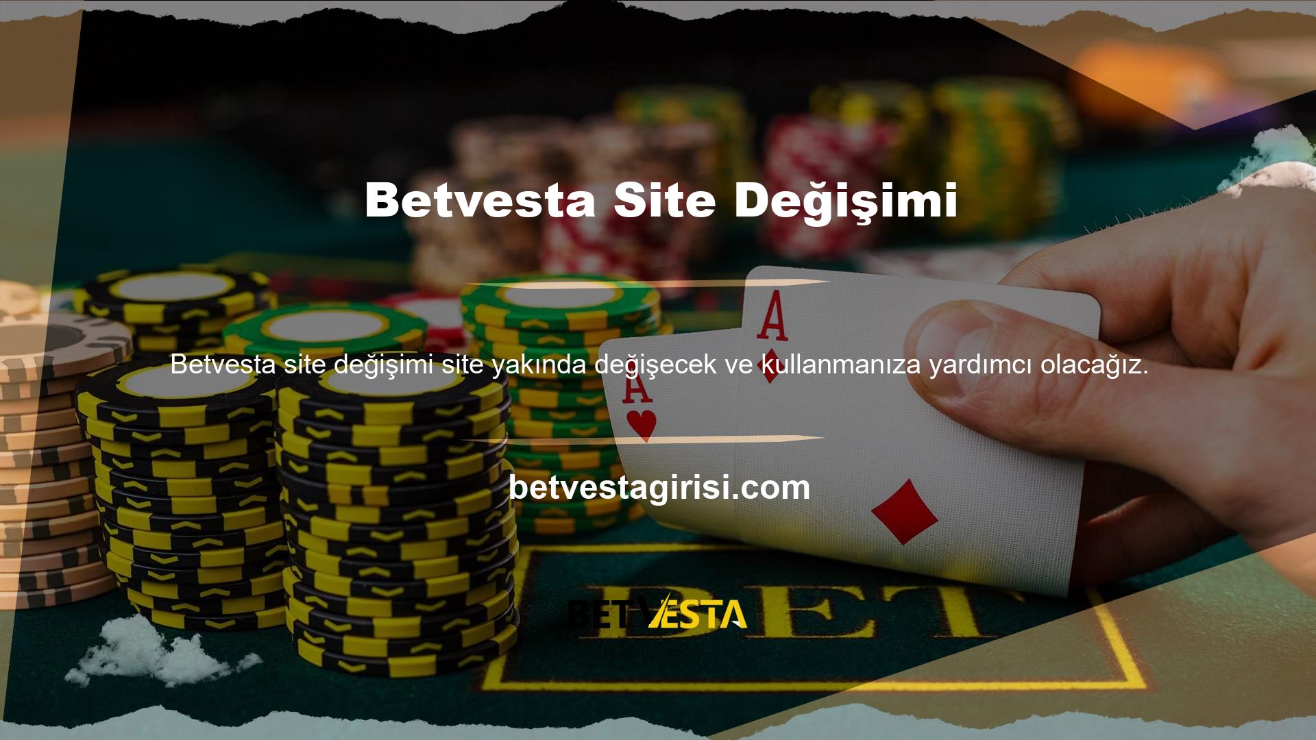 Site, değiştirilmemiş herhangi bir bahis sunmaz